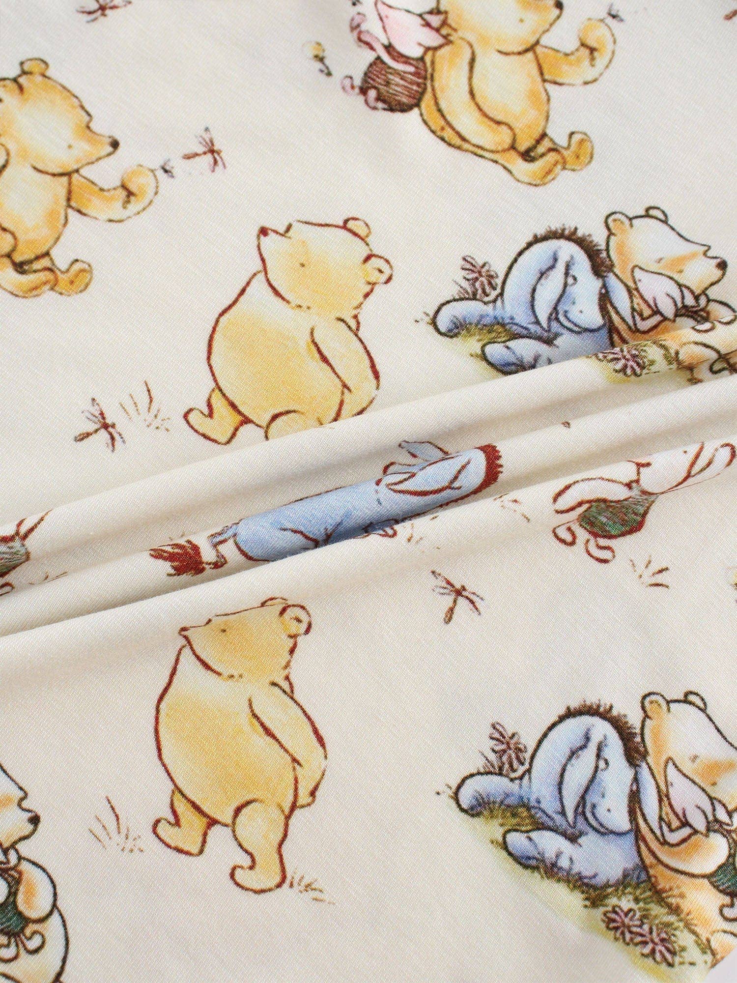 PoshTOT Little Yellow Bear Print 2 Piece Short Sleeves PJ Set
