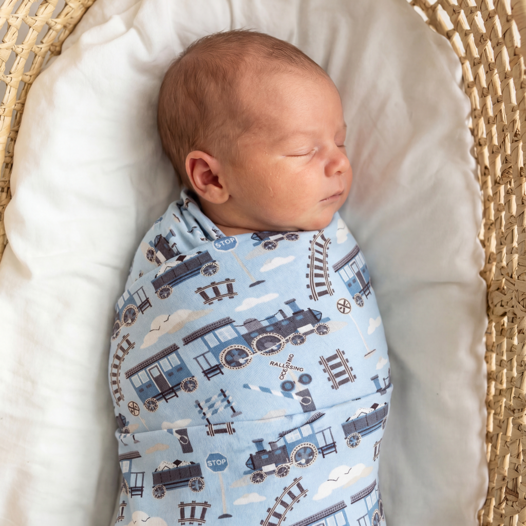 Sweet Bamboo Swaddle Blanket - Choo Choo