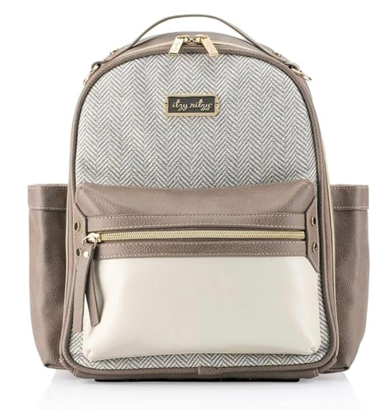Vanilla Latte Itzy Mini Diaper Bag Backpack