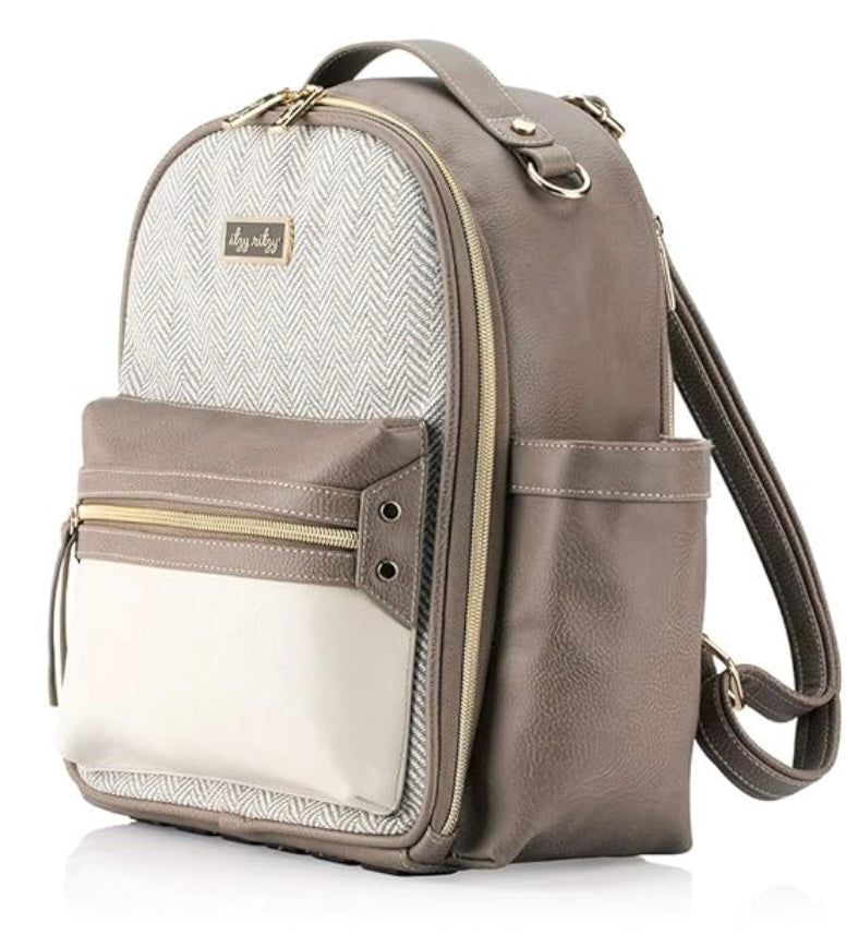 Vanilla Latte Itzy Mini Diaper Bag Backpack