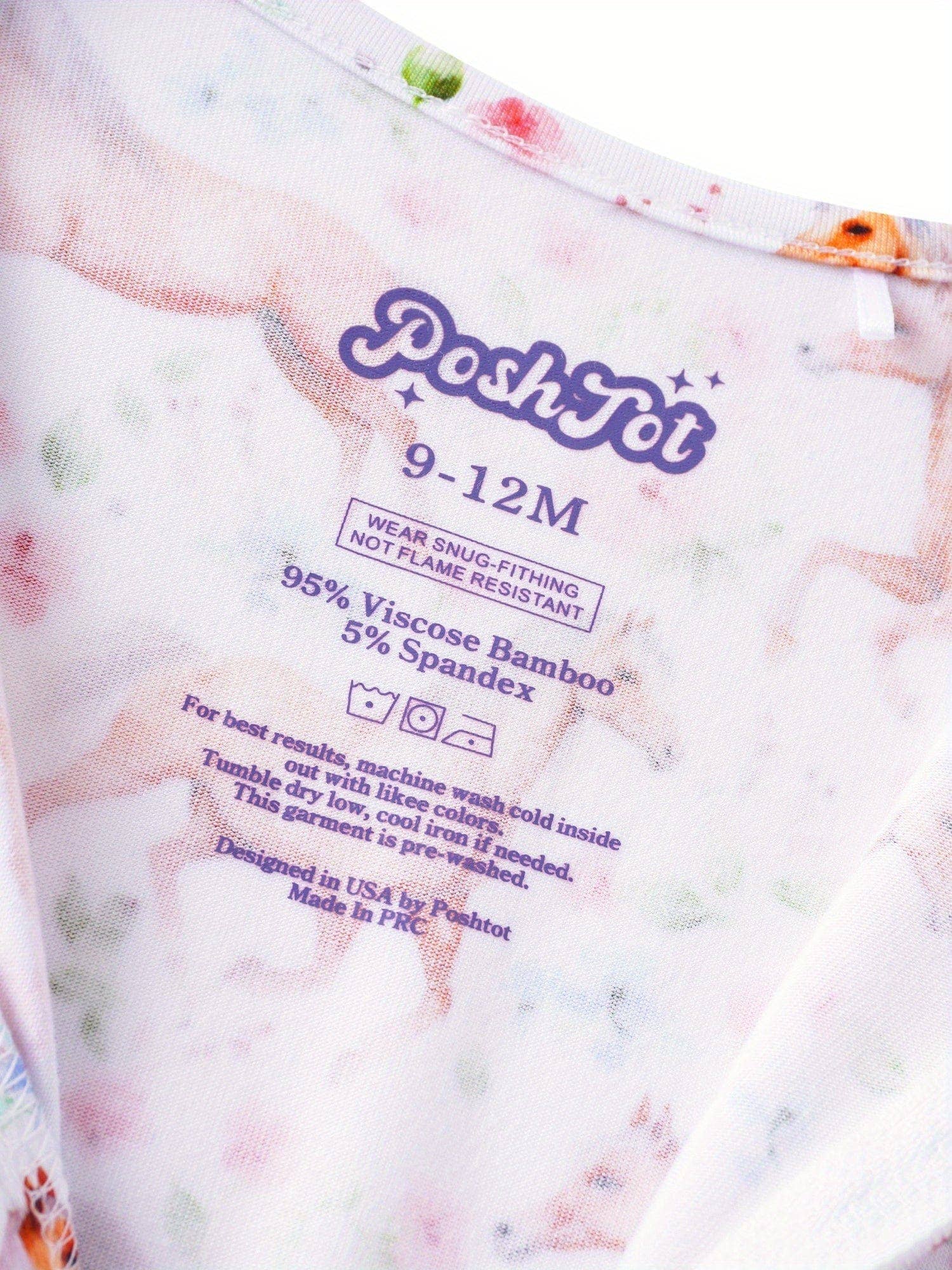 PoshTOT Horse Bamboo Baby Convertible Zippy Romper