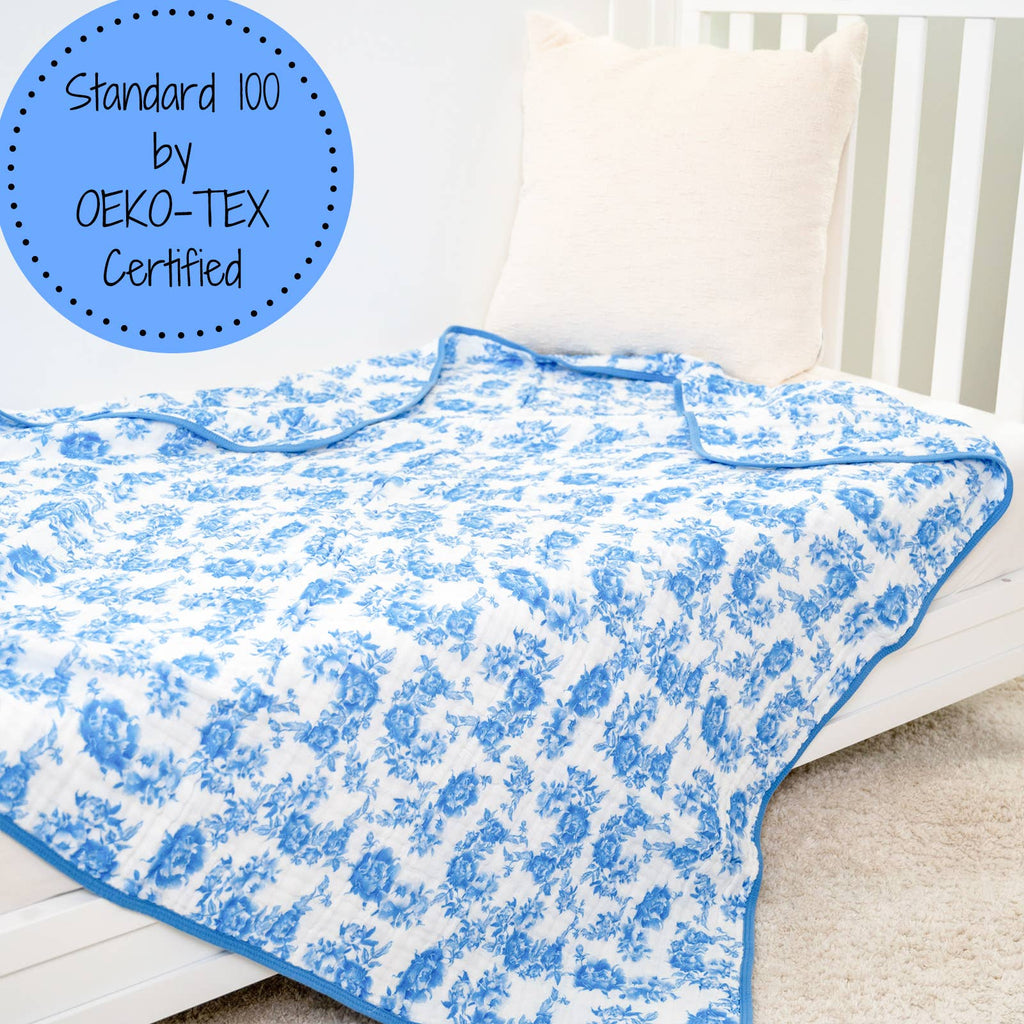 A Peony For Your Thoughts Baby Toddler Muslin Quilt