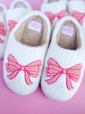 Pink Bow Slippers-Mamas