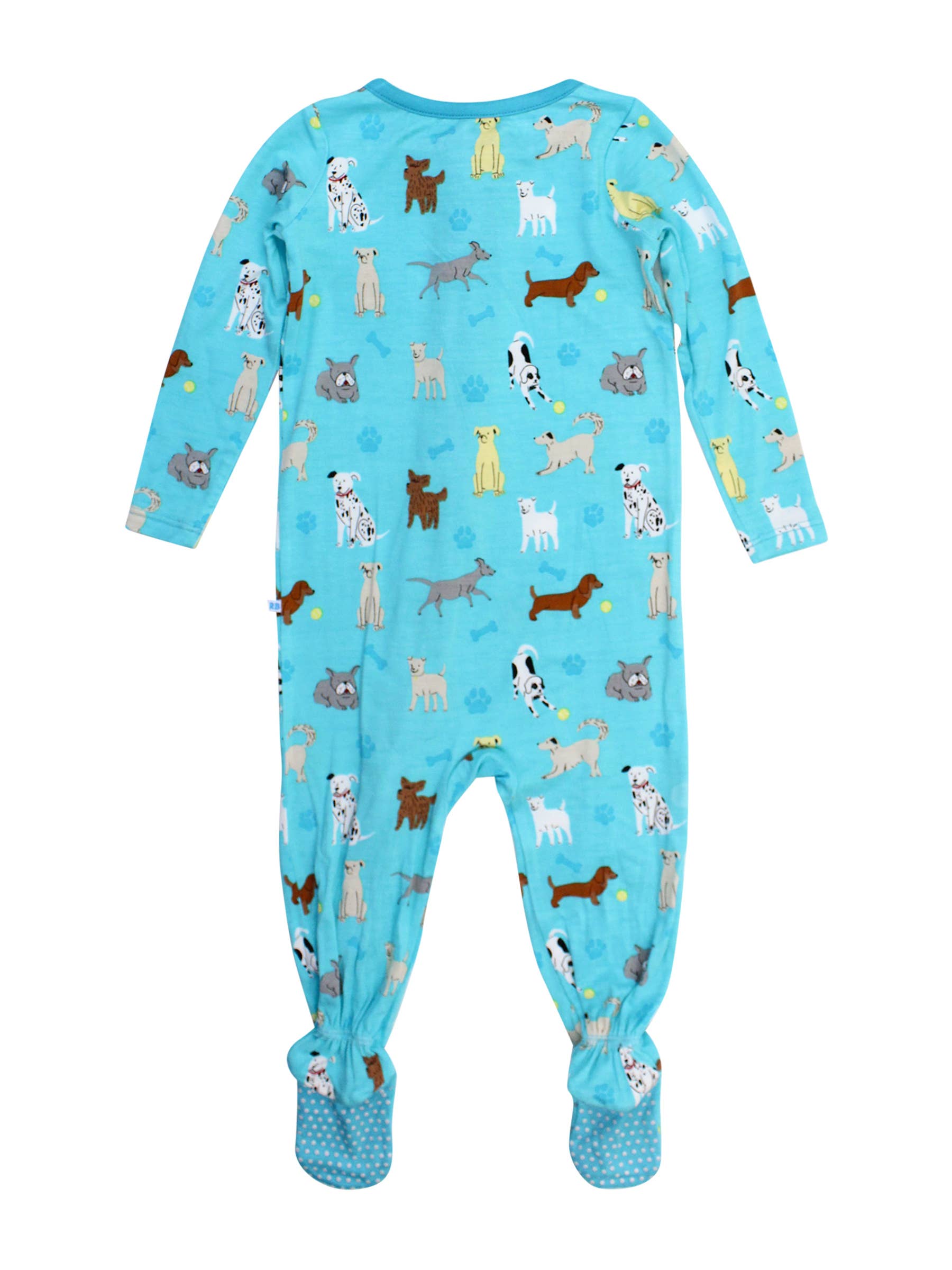 SoftSnooze™ Baby Boys Bamboo Viscose Puppy Playtime Footed One Piece Pajama