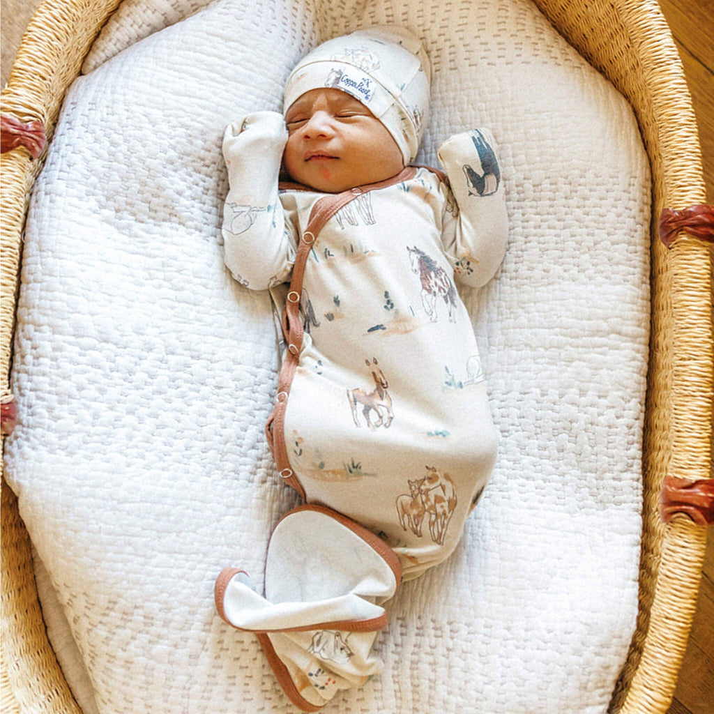 Newborn Knotted Gown - Montana