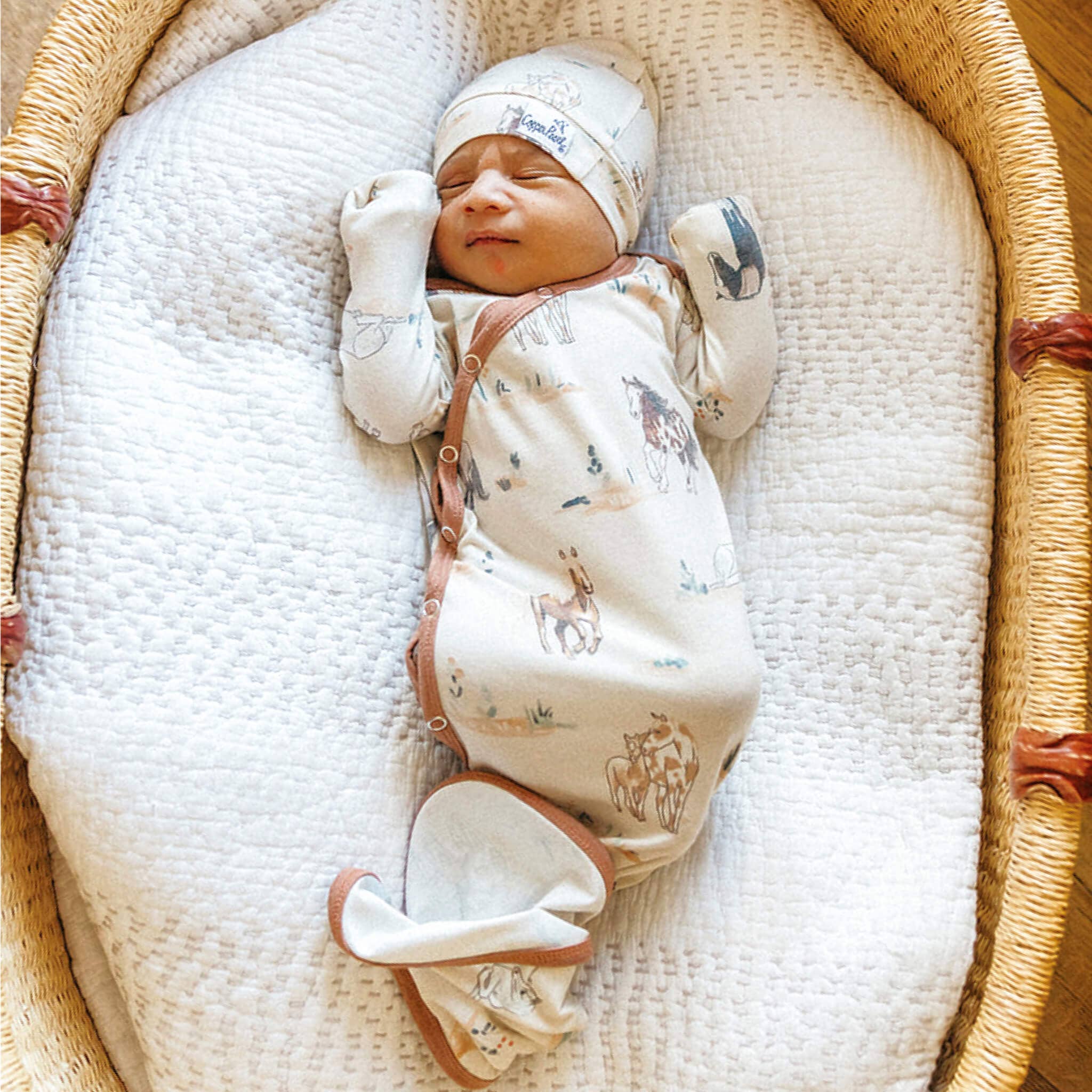 Newborn Knotted Gown - Montana