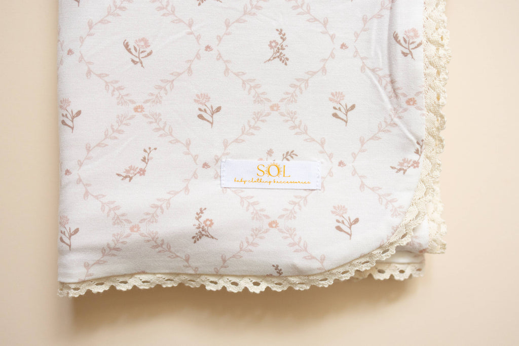 Vintage Rose Bamboo Blanket