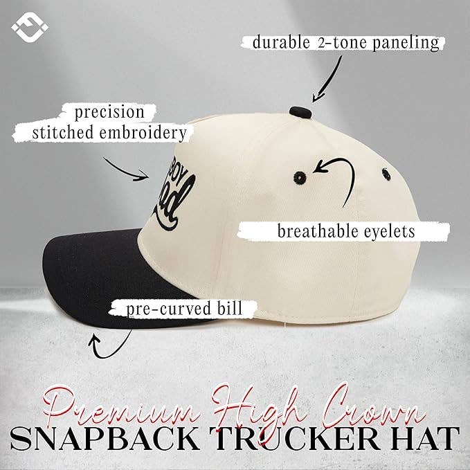 Two Tone Cap - Boy Dad - Black/Beige