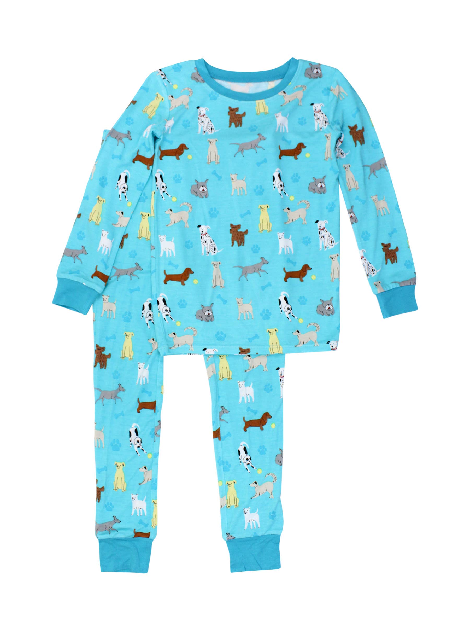 SoftSnooze™ Boys Bamboo Viscose Puppy Playtime Long Sleeve Pajama Set