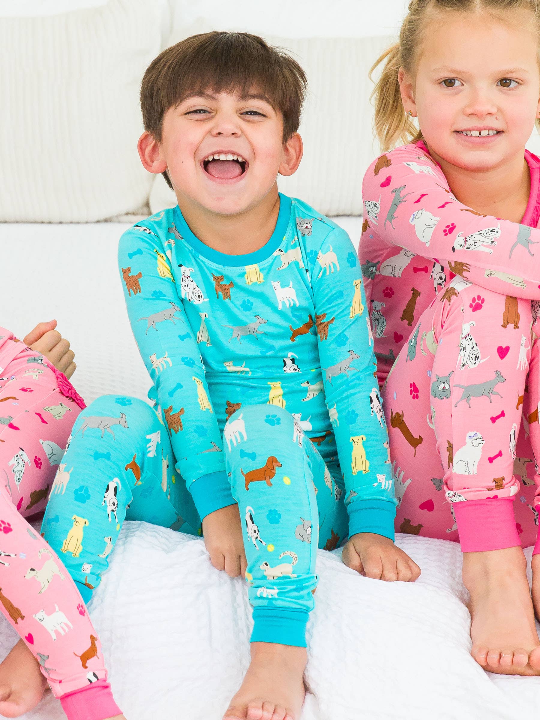 SoftSnooze™ Boys Bamboo Viscose Puppy Playtime Long Sleeve Pajama Set