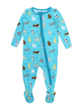 SoftSnooze™ Baby Boys Bamboo Viscose Puppy Playtime Footed One Piece Pajama