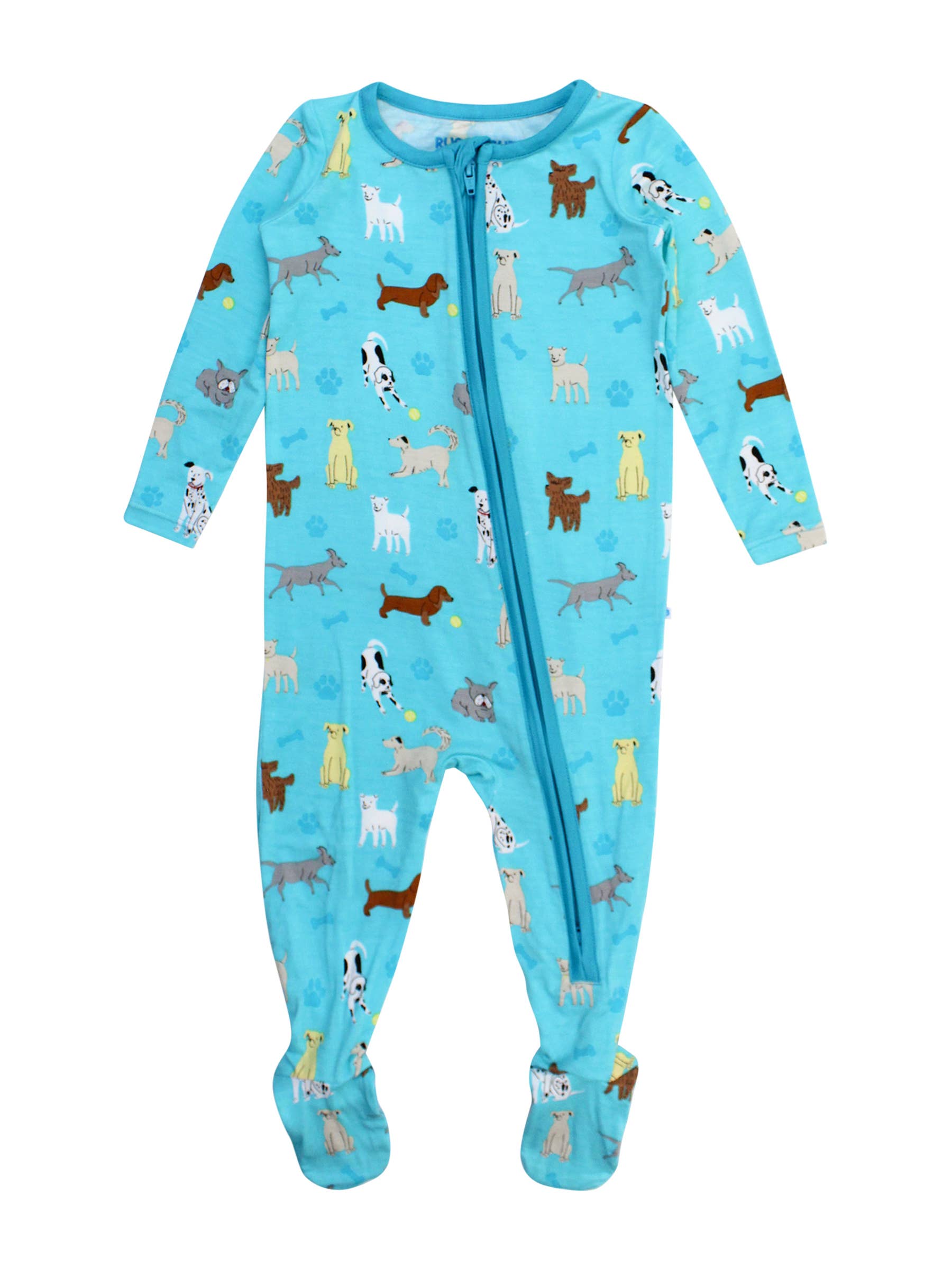 SoftSnooze™ Baby Boys Bamboo Viscose Puppy Playtime Footed One Piece Pajama