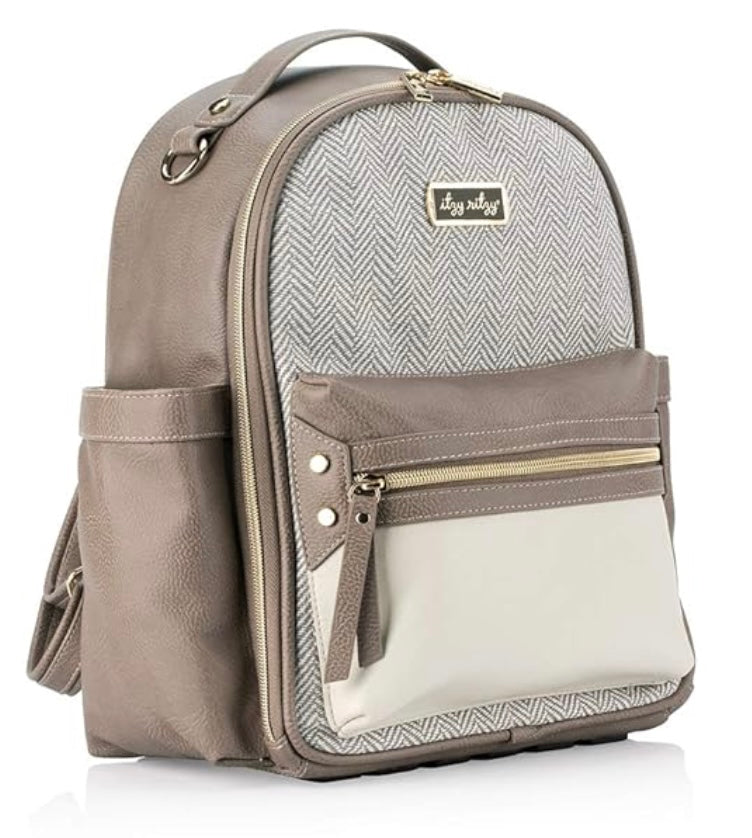 Vanilla Latte Itzy Mini Diaper Bag Backpack