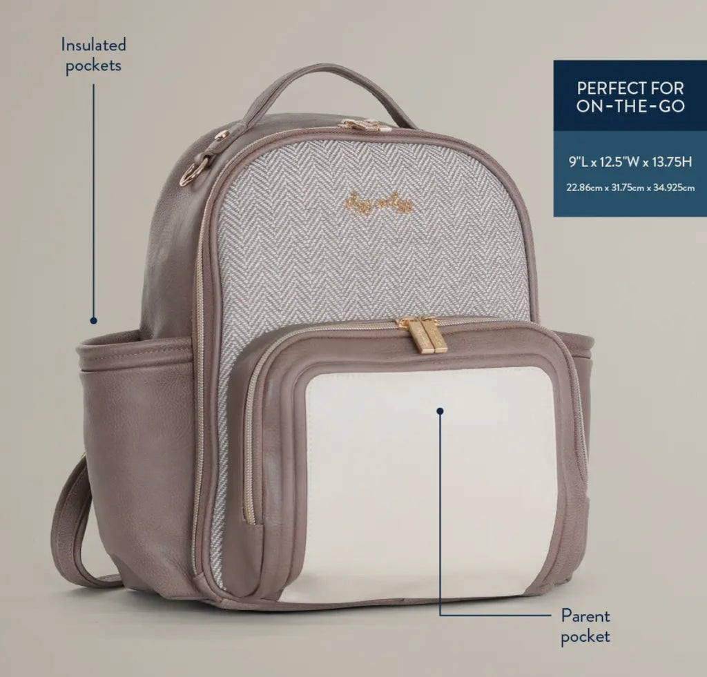 Vanilla Latte Itzy Mini Plus Diaper
Bag Backpack