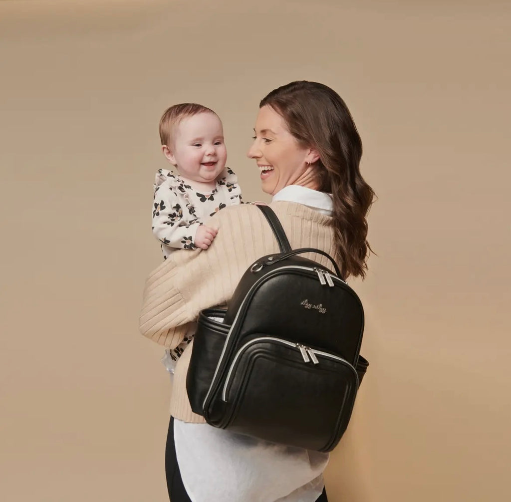 New Itzy Ritzy Noir Itzy Mini Plus Diaper Bag Backpack