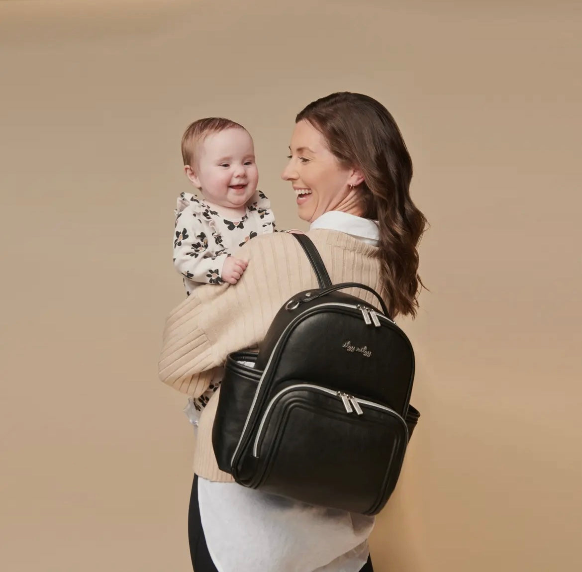New Itzy Ritzy Noir Itzy Mini Plus Diaper Bag Backpack