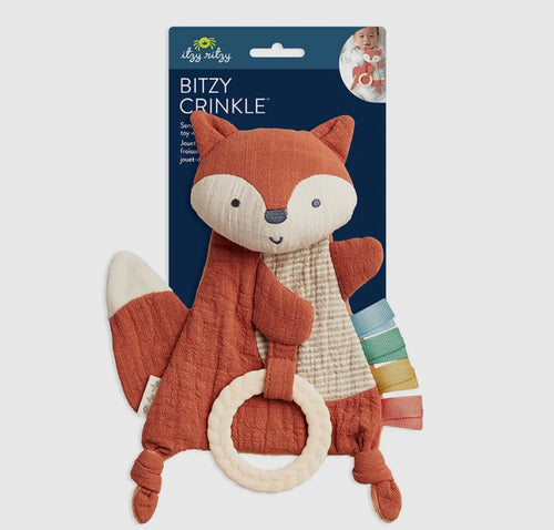 *New* Itzy Ritzy Fox Bitzy Crinkle Sensory
Toy with Teether