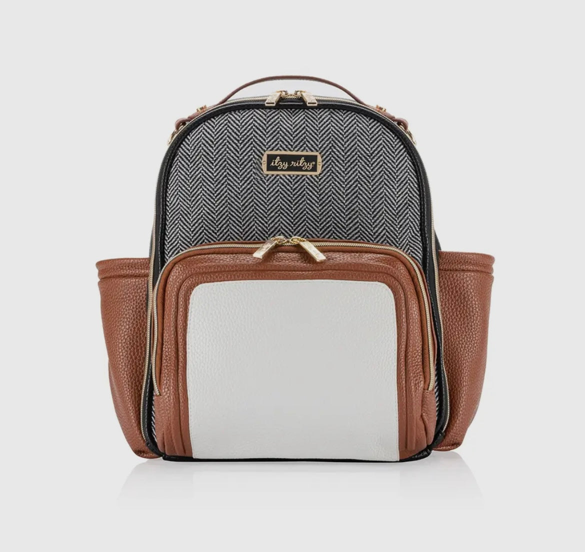 Coffee & Cream Itzy Mini Plus 
Diaper Bag Backpack