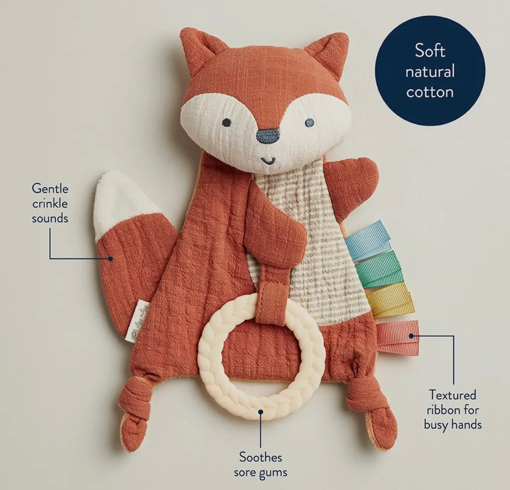 *New* Itzy Ritzy Fox Bitzy Crinkle Sensory
Toy with Teether