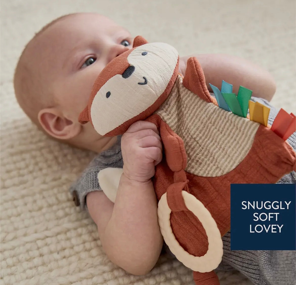 *New* Itzy Ritzy Fox Bitzy Crinkle Sensory
Toy with Teether