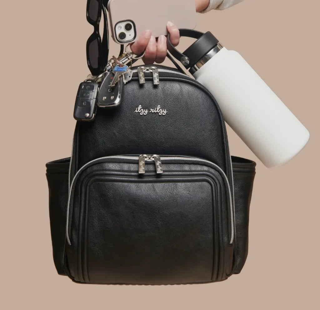 New Itzy Ritzy Noir Itzy Mini Plus Diaper Bag Backpack