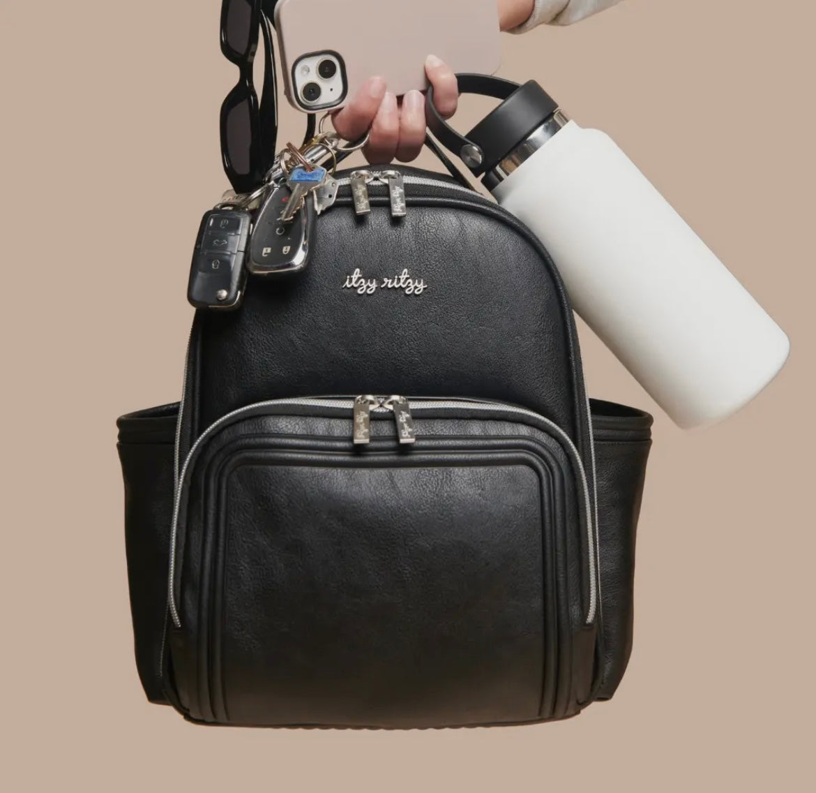 New Itzy Ritzy Noir Itzy Mini Plus Diaper Bag Backpack