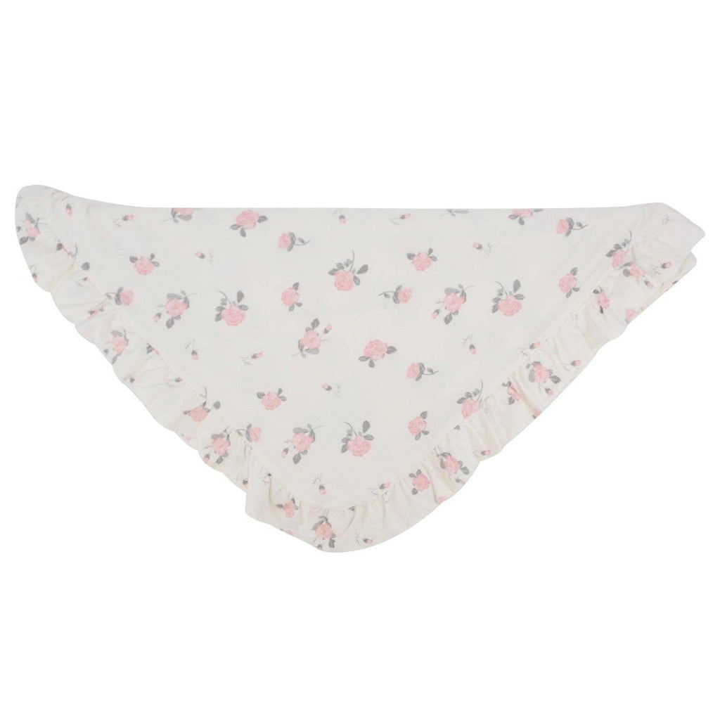 Sweet Bamboo Ruffle Blanket - Roses White