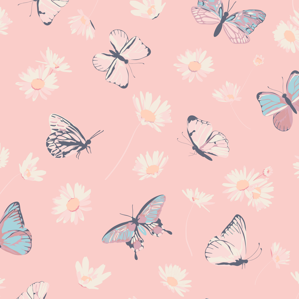 Sweet Bamboo Swaddle - Butterfly Daisy Pink