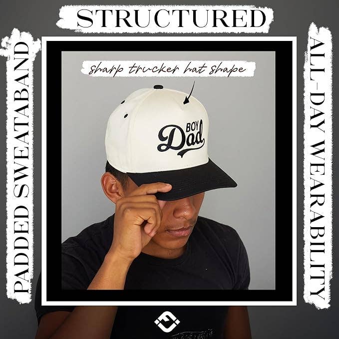 Two Tone Cap - Boy Dad - Black/Beige