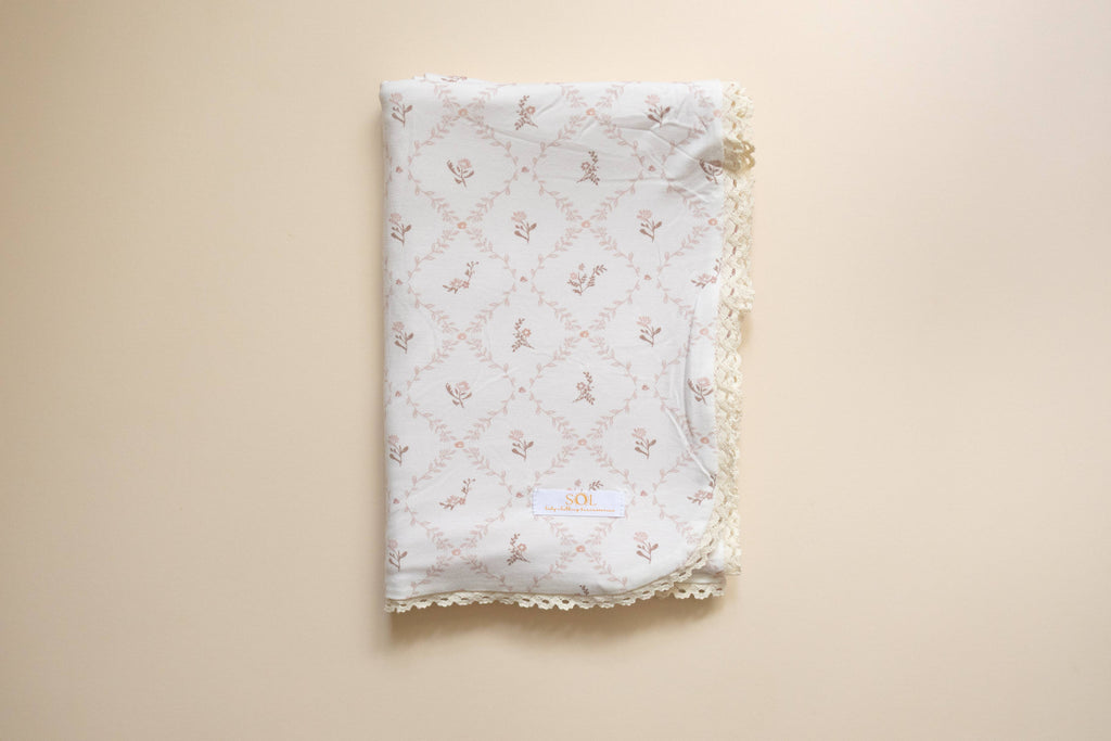 Vintage Rose Bamboo Blanket