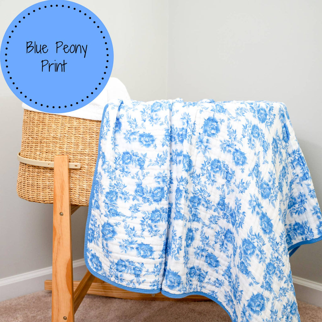 A Peony For Your Thoughts Baby Toddler Muslin Quilt
