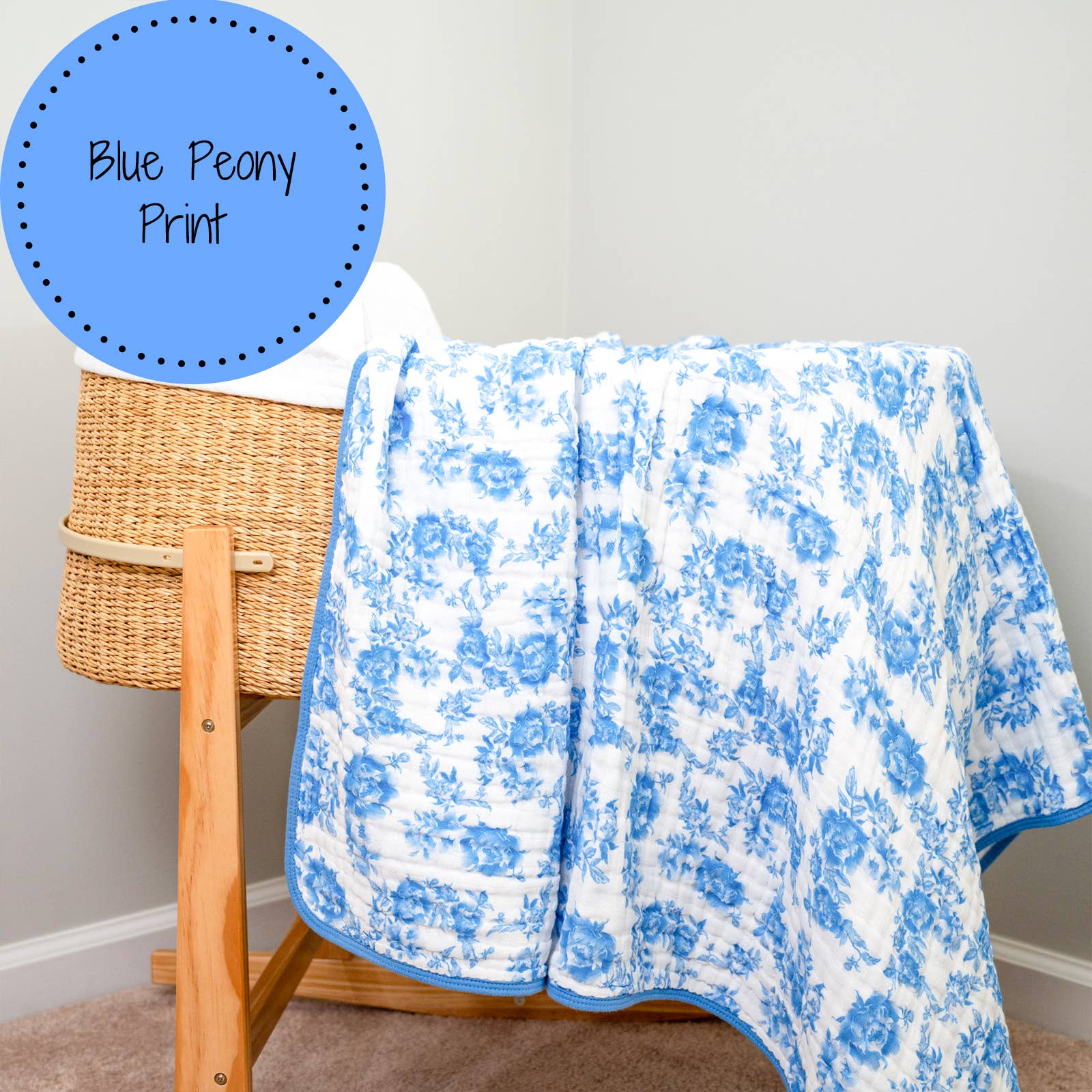 A Peony For Your Thoughts Baby Toddler Muslin Quilt