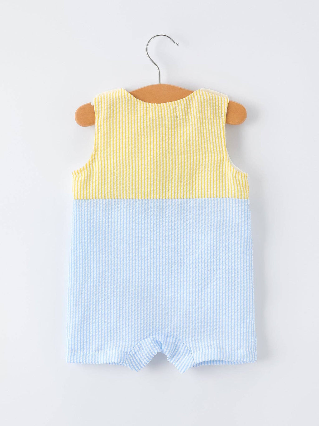 "Jesus Loves Me "Embroidered Baby Boy Romper