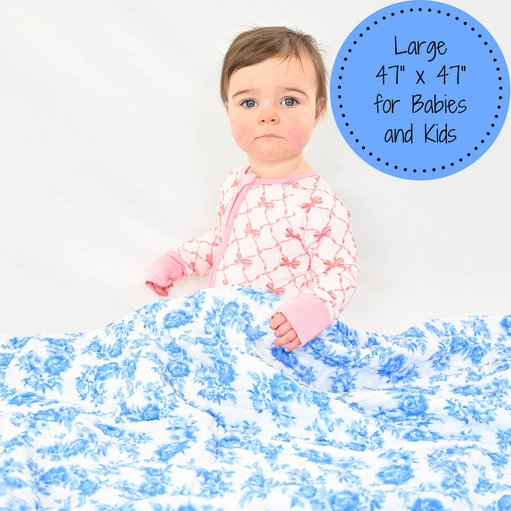 A Peony For Your Thoughts Baby Toddler Muslin Quilt