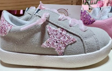 Pink Star Gray W/Pink Laces